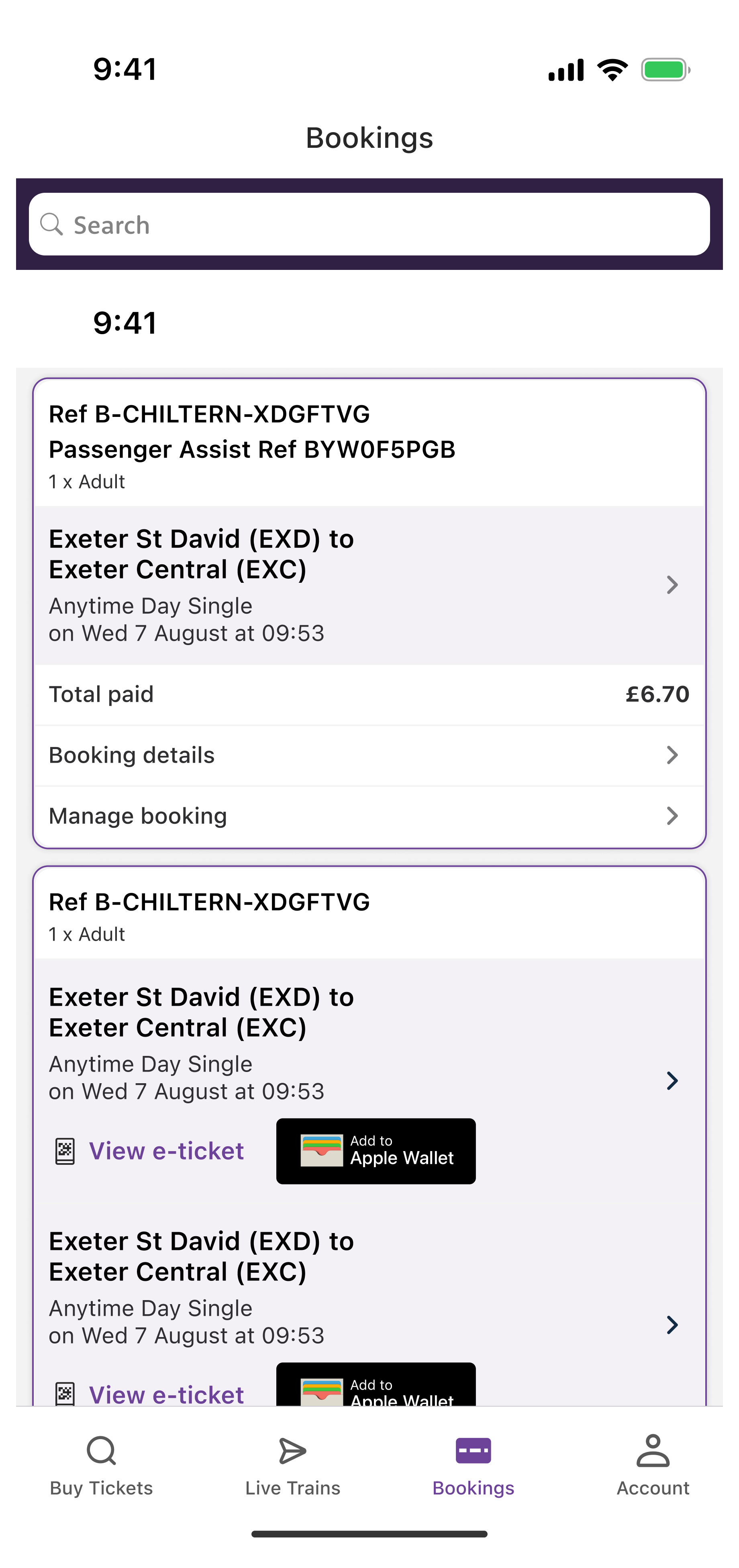 Booking Passenger Assist Reference Number